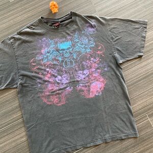 2008 faded black skull art shirt sz XL